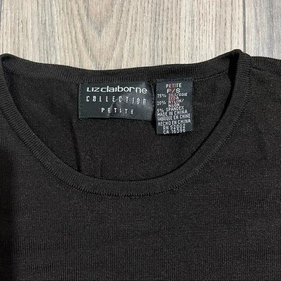 Liz Claiborne brown Silk blend blouse Size S - Picture 2 of 7